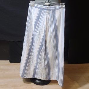 Denim Striped Ankle Length Skirt Size 0